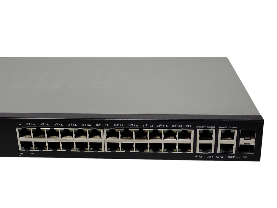 Cisco SG300-28P 28-Port Gigabit PoE Managed Switch SRW2024P-K9 Q_