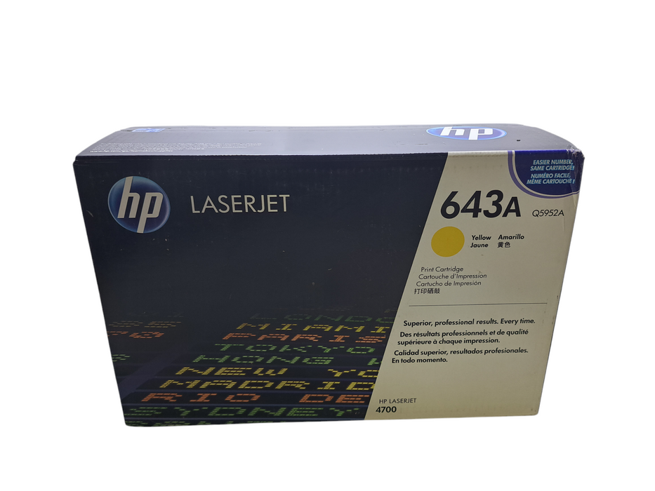 New | HP LaserJet 643A Q5952A Yellow Toner Printer Cartridge