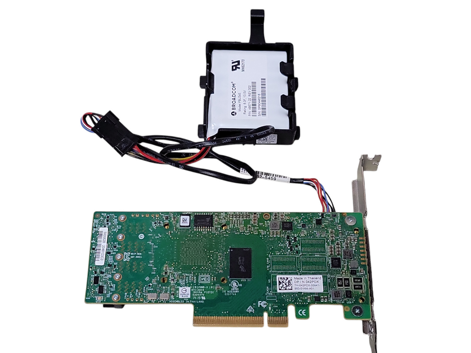 Dell Avago 9460-16i PCI-e 3.1 12Gb/s array card 042PDX w/ Battery, FH brack _