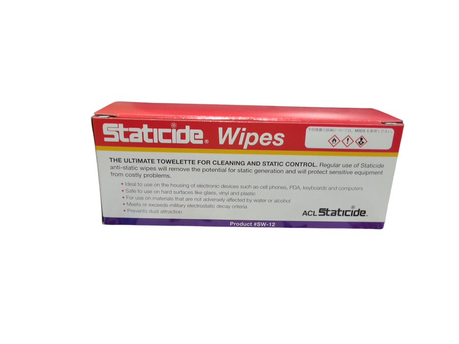 LOT 6x ACL Staticide SW12 - Anti-Static Wipes 5" X 8", Pack of 24