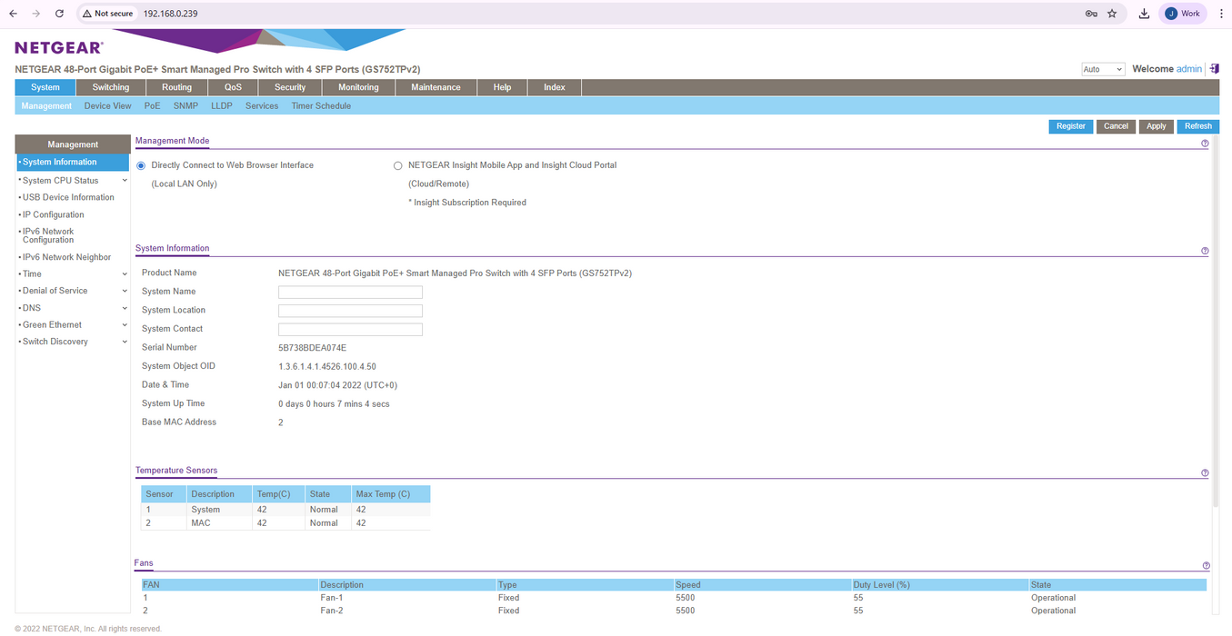 NetGear ProSafe GS752TP 48-Port Gigabit Smart Switch PoE+ w/4x SFP ports Q$