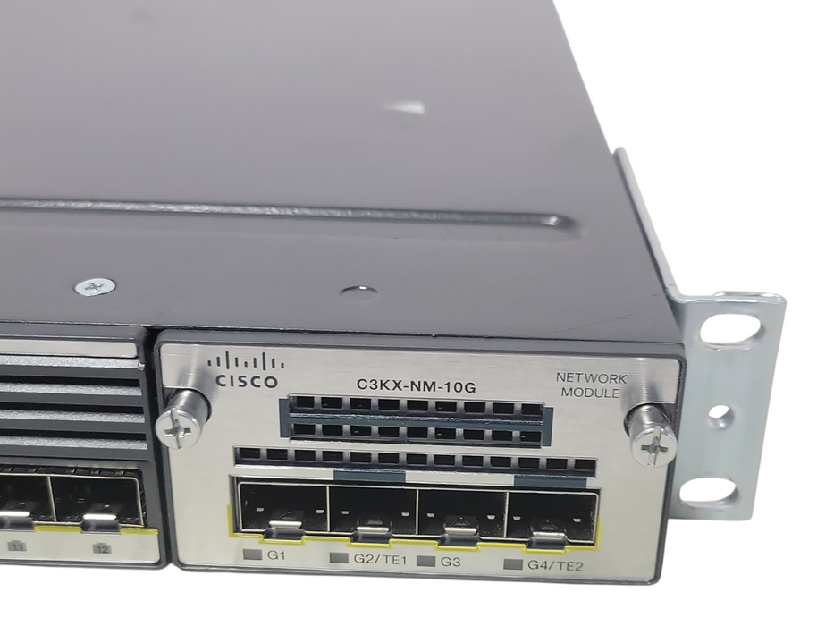 CISCO WS-C3750X-12S-E V05 12-Port Gig SFP Switch w/ C3KX-NM-10G 1x PSU _