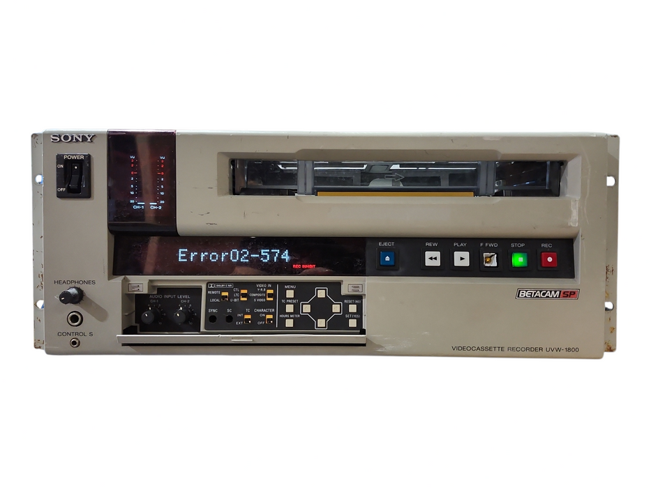 Sony UVW-1800 Betacam SP Cassette Recorder, READ
