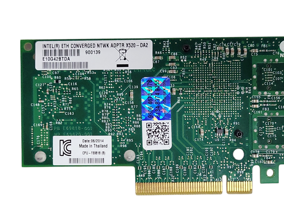 Intel X520-DA2 PCI-E 10-Gig Dual-Port Network Adapter E10G42BT, LP bracket _