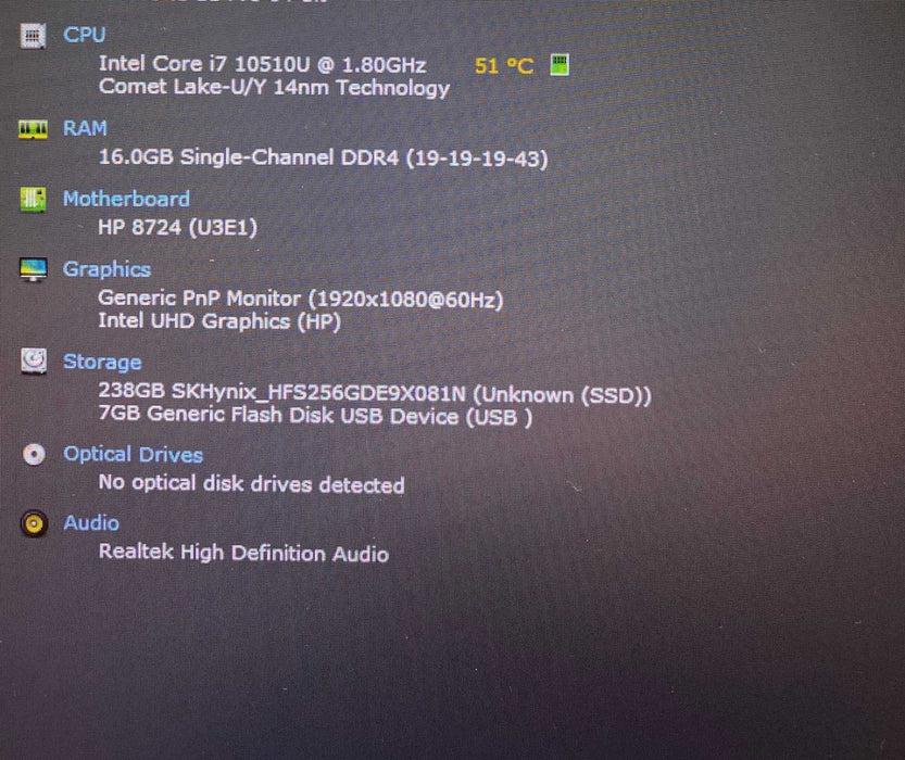 HP ZBook Firefly 15" G7 i7-10510U@1.80GHz 16GB RAM 256GB SSD READ!  Lap200