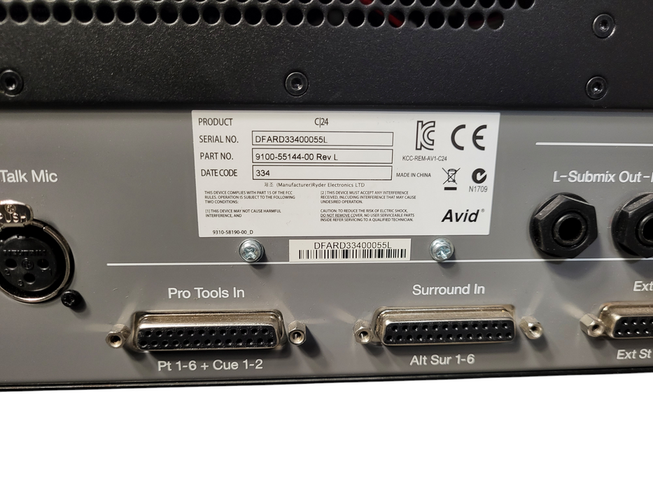 AVID DIGIDESIGN C24 CONTROL SURFACE No AC READ $