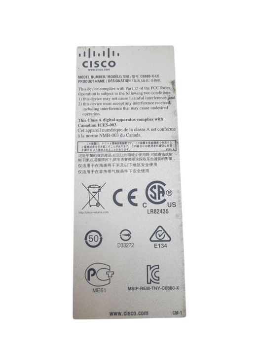 Cisco C6880-X-LE Chassis + Modules 2x 3KW PSU %
