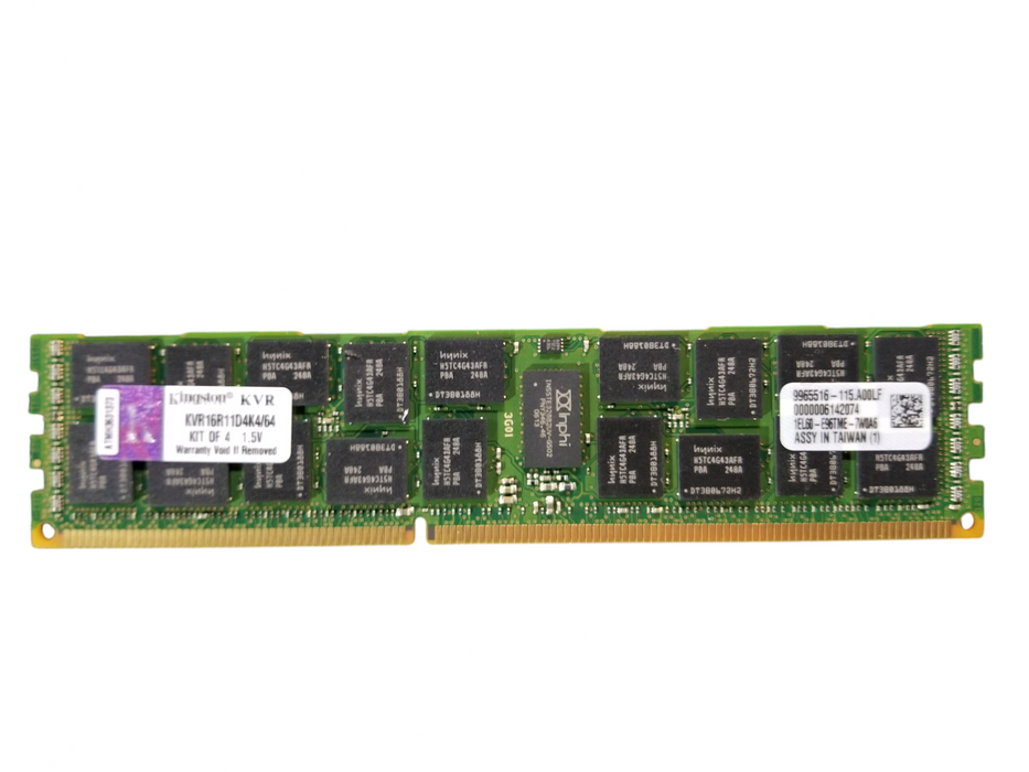Kingston Kit 4 x 16GB = 64GB PC3-1600 DDR3 1600MHz ECC Server Memory  Q
