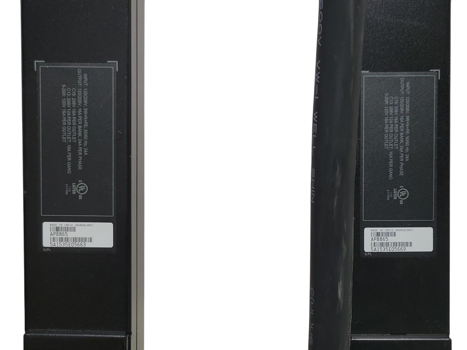 Lot of 2x APC Schneider Electric AP8865 208V 44 OUTLET Metered Rack PDU  _