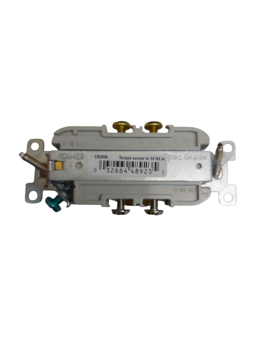 LOT 5x Eaton CR20W 20A 125V Duplex Receptacle – White, Commercial Grade