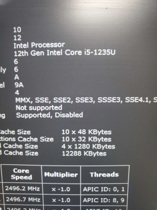 HP EliteBook 640 G9 14" i5-1235U Iris Xe 16GB 256GB NVME READ  Lap200