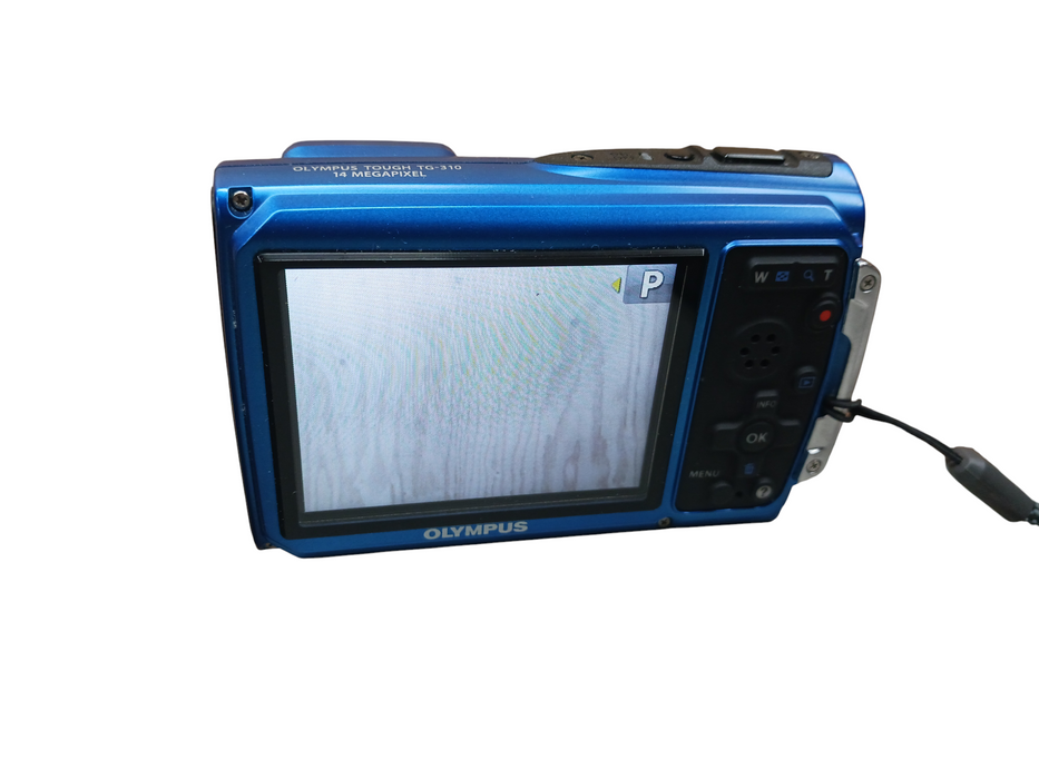 Olympus Tough TG-310 14.0MP Digital Camera Blue Q