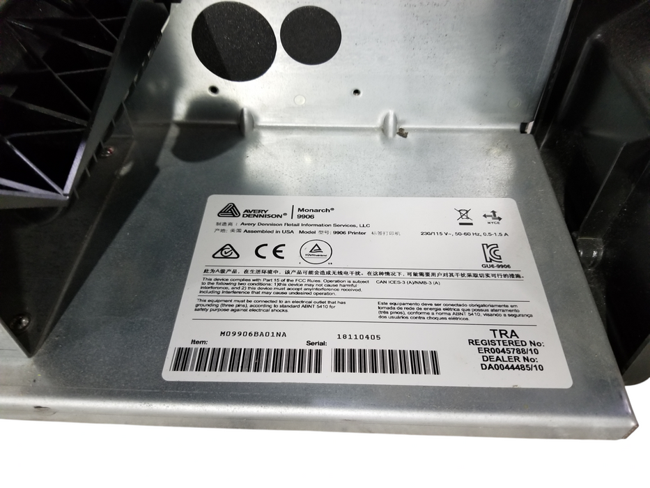 Avery Dennison Monarch 9906 Label Thermal Printer *READ*