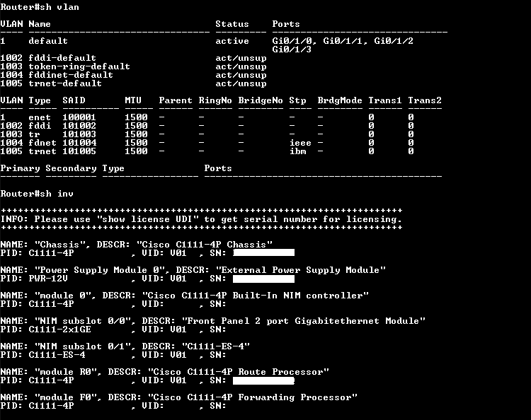 Cisco ISR 1100 Series C1111-4P V01 Services Integrated Router