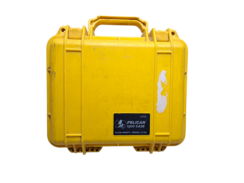 Pelican 1200 Case Yellow Hard Case Heavy Duty w/ Foam Q)