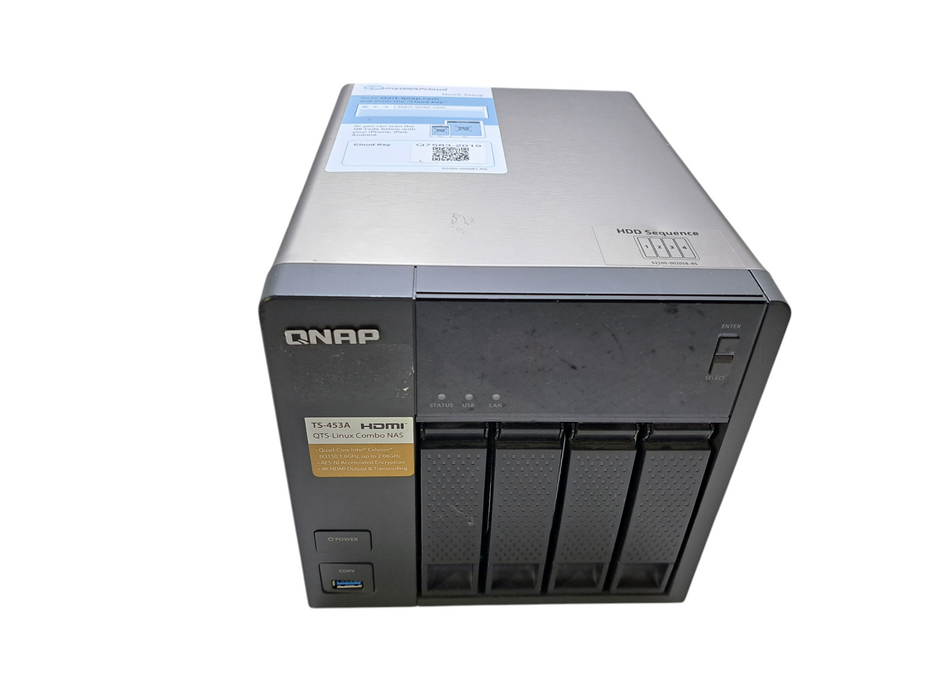 QNAP TS-453A 4-Bay NAS – Intel Quad-Core, 4GB RAM, 4x 2TB HDD's