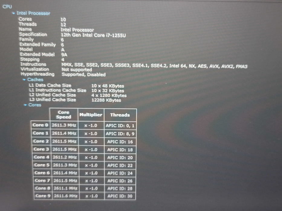 Lenovo ThinkBook 15 G4 IAP i7-1255U 16GB RAM 256GB NVMe READ β Lap200