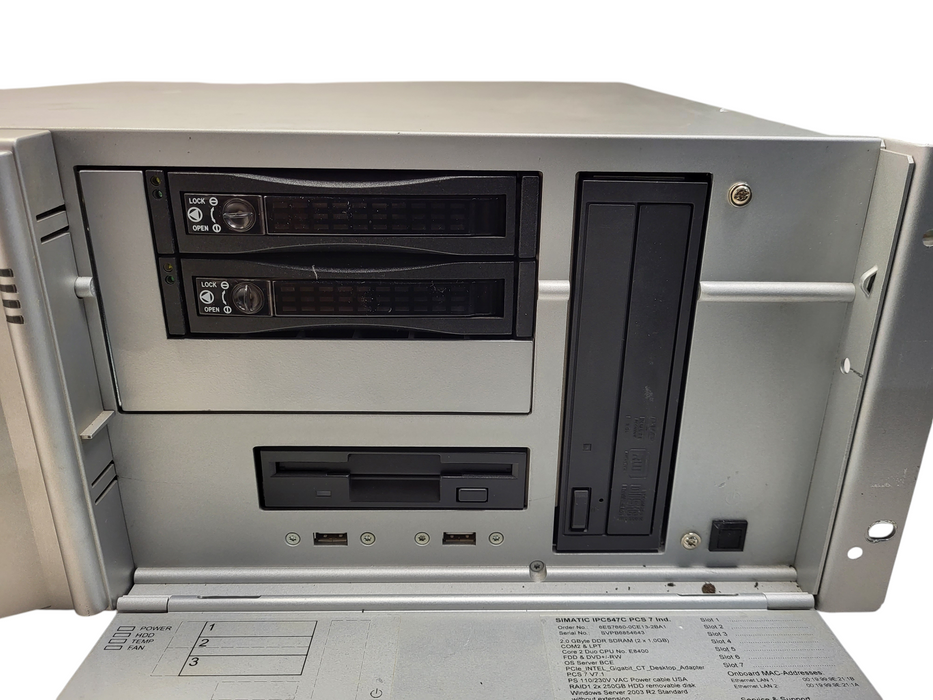 SIEMENS SIMATIC IPC547C PCS 7 Rack PC | 6ES7660-0CE13-2BA1 READ $