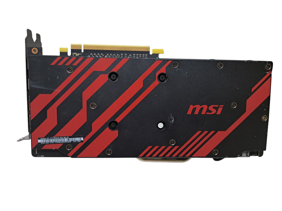 MSI AMD Radeon RX 570 Armor 8GB GDDR5 Graphics Card *1x BAD FAN* )