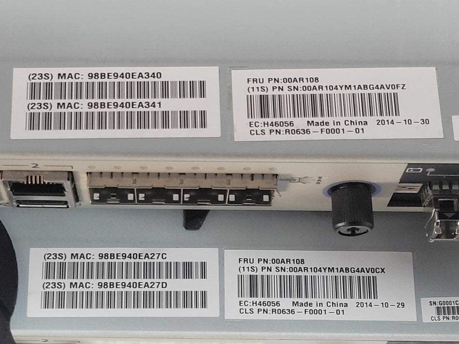 Lot of 2x IBM Storwize 6Gbps SAS 00AR108 V3700 Storage Controller 8GB FC No _