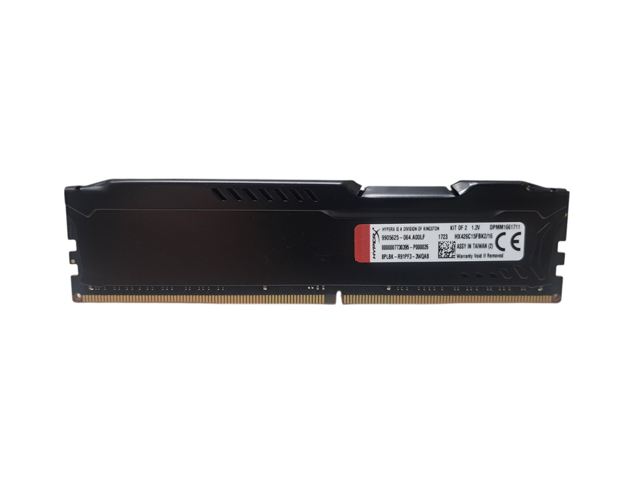 Kingston HyperX Fury 8GB DDR4-2666 Desktop Memory | HX426C15FBK2/16 Q)