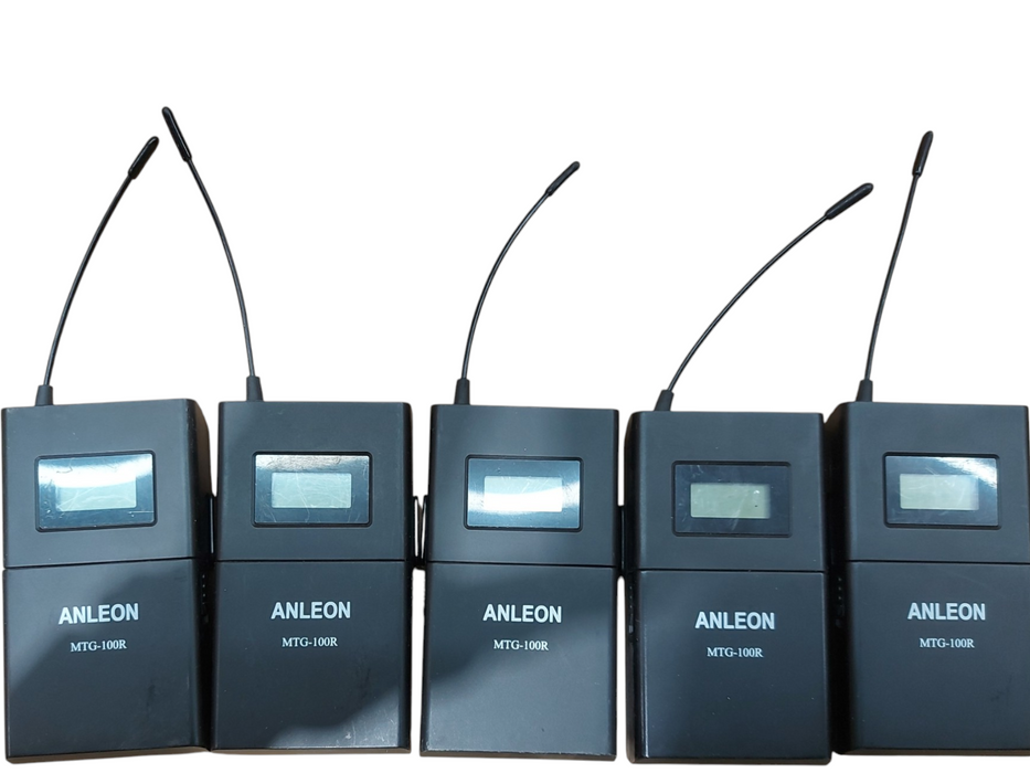 Lot 5x Anleon MTG100 Wireless Tour Guide System