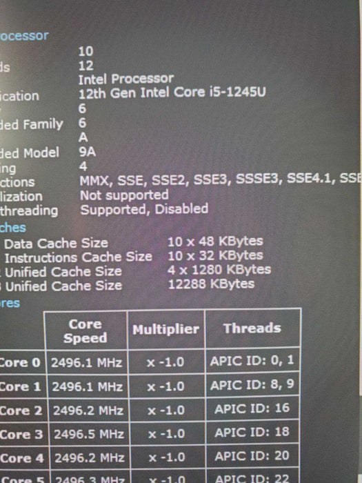 Dell Latitude 5330 i5-1245U 16GB RAM 256GB NVMe  Lap200