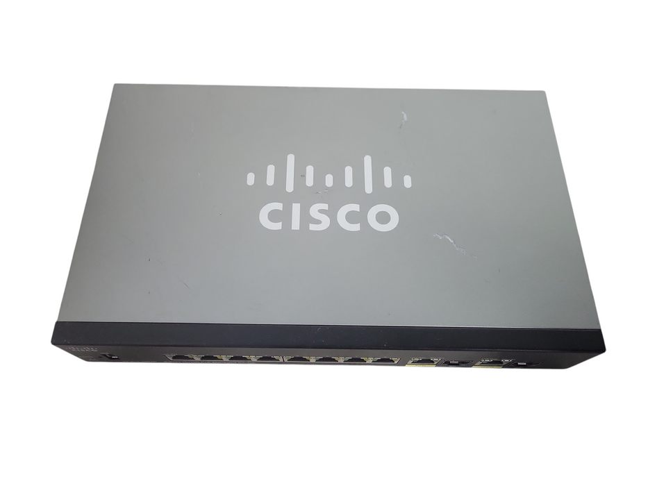 Cisco SF352-08MP-K9 V02 | 8-Port 10/100 PoE Switch w/ 2x Gigabit Copper/SFP !