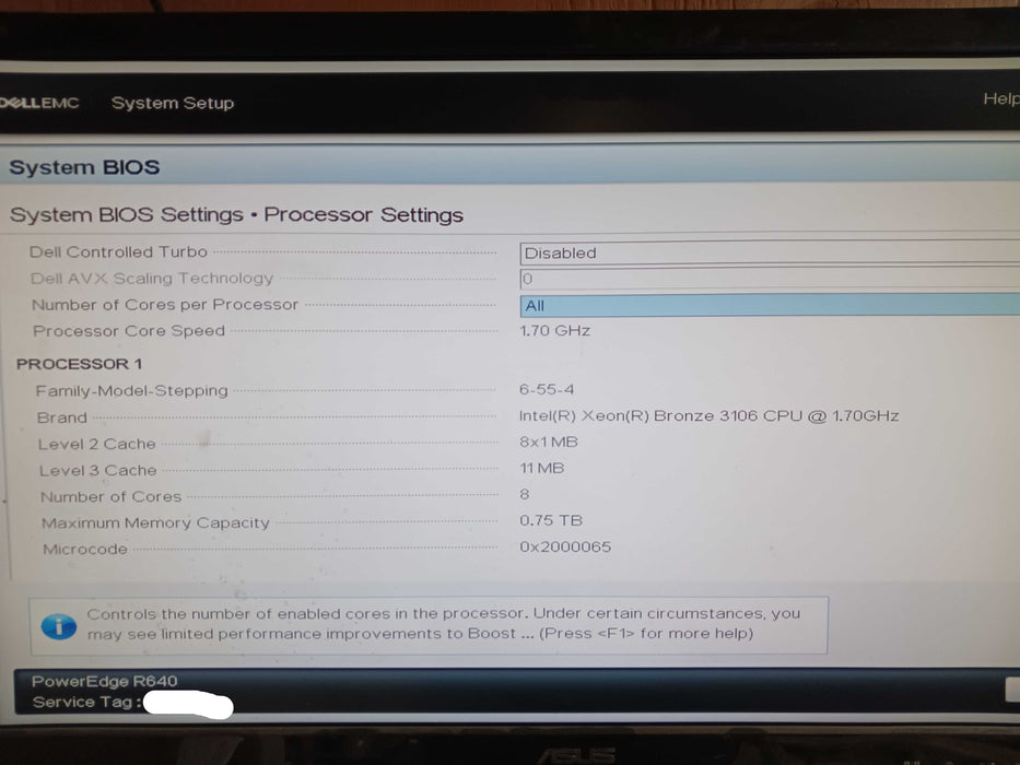 Dell PE R640 1x Xeon Bronze 3106 32GB DDR4 PERC H730P 2x1100W PSU READ