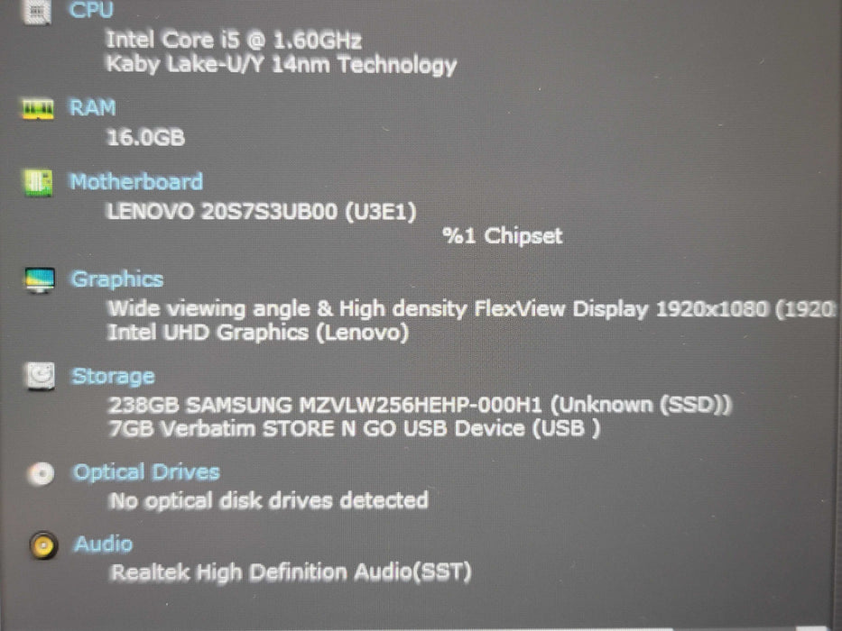 Lenovo ThinkPad T15 i5-10210U 16GB DDR4 256GB SSD  Qβ Lap200
