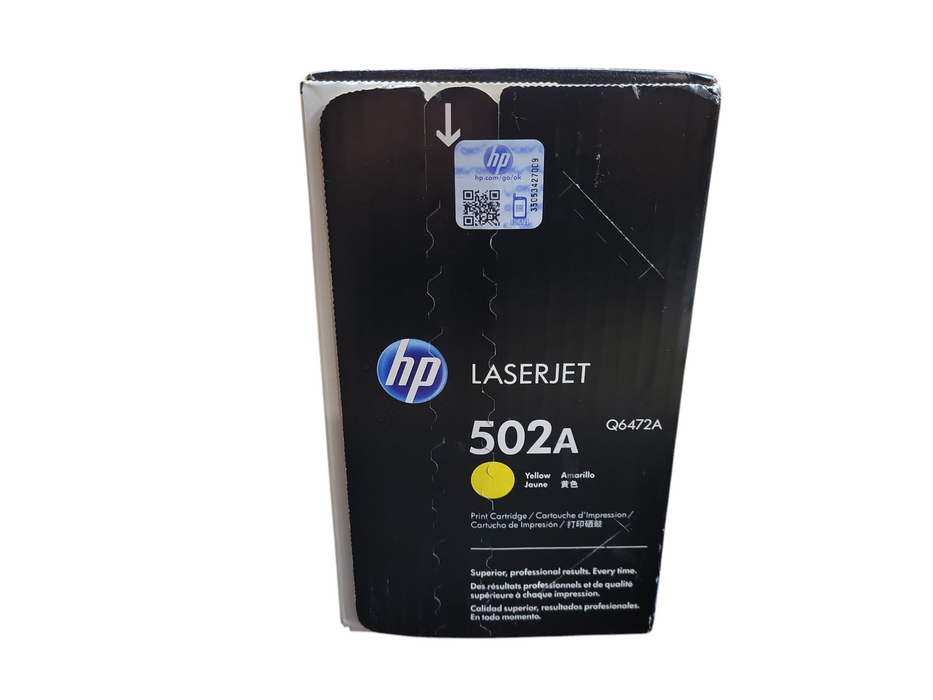 HP 502A Yellow Print Cartridge for HP LaserJet 3600 Q6472A !