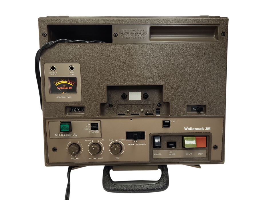 Vintage Wollensak 3M 2851AV Heavy Duty Recording Cassette Tape Deck Player w/ Microphone $