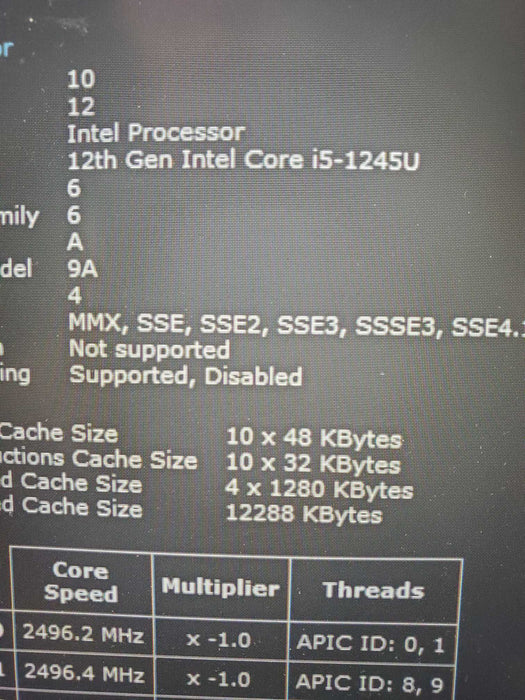 Dell Latitude 5530 Core i5-1245U 16GB RAM 256GB NVME READ  Lap200