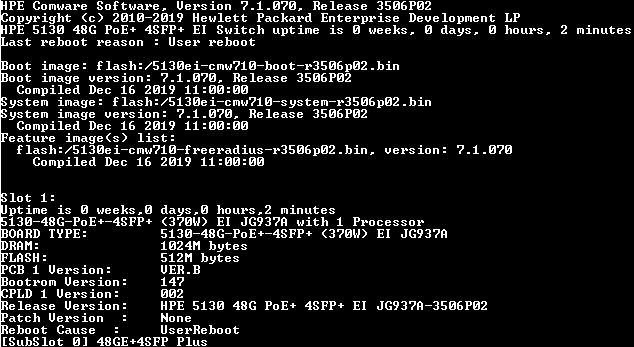 HP JG937A FlexNetwork 5130-48G-POE+-4SFP+ El Swch !