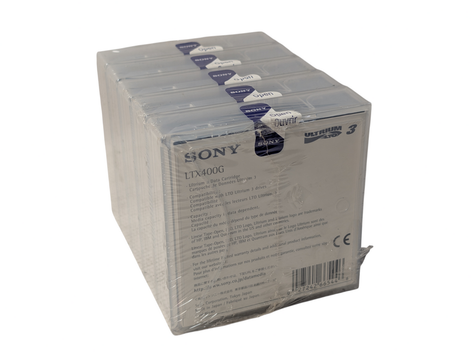 Lot of 5x NEWSONY Ultrium LTO 3 LTX400G 800GB Tape Data Cartridge  -