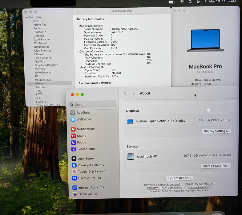 Apple MacBook Pro 14" 2023 M2 Pro 16GB RAM 512GB SSD No Power Adapter
