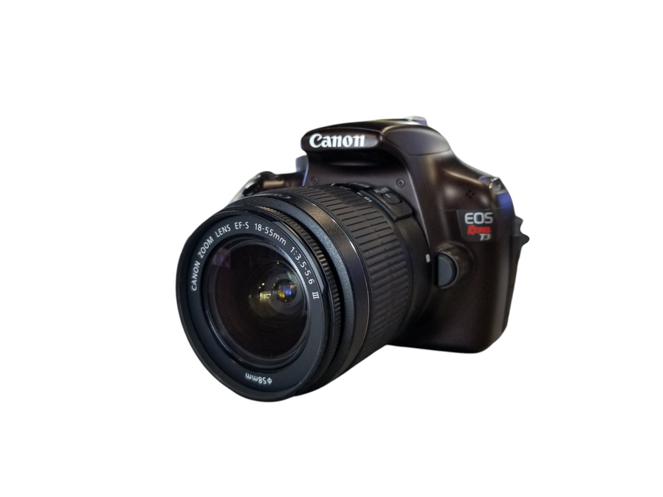 Canon EOS Rebel T3 SLR Camera with EFS 18-55mm Lens - Black / Brown *READ* Q