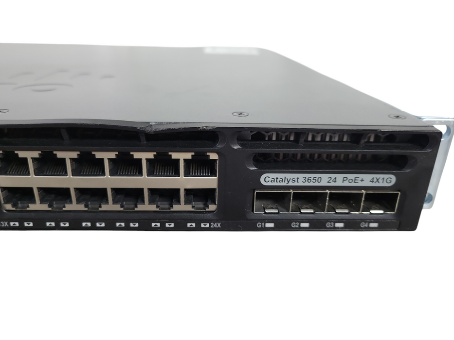 Cisco WS-C3650-24PS-S | 24-Port Gigabit PoE+ | 4x SFP, 2x PSU Network Switch !