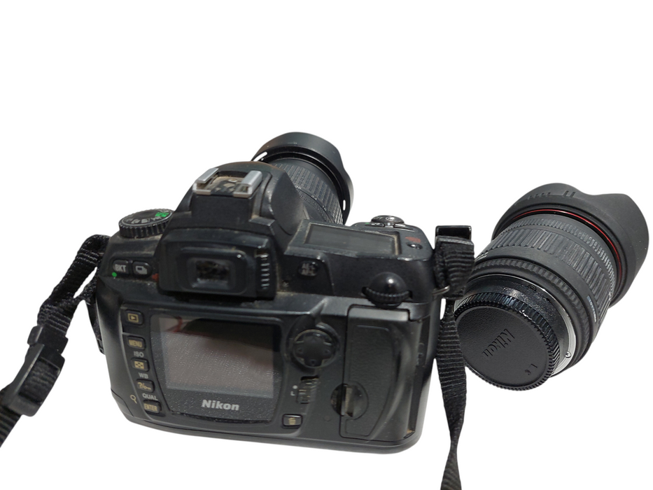 Nikon Digital Camera D70s & 2 Lens Nikon HB-32 Sigma Zoom 18-200MM  =