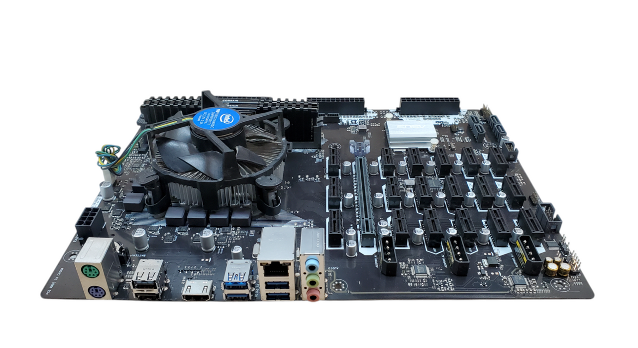 Asus B250 Mining Expert Motherboard Core i3-7100 8GB DDR4 - w/ I/O Shield