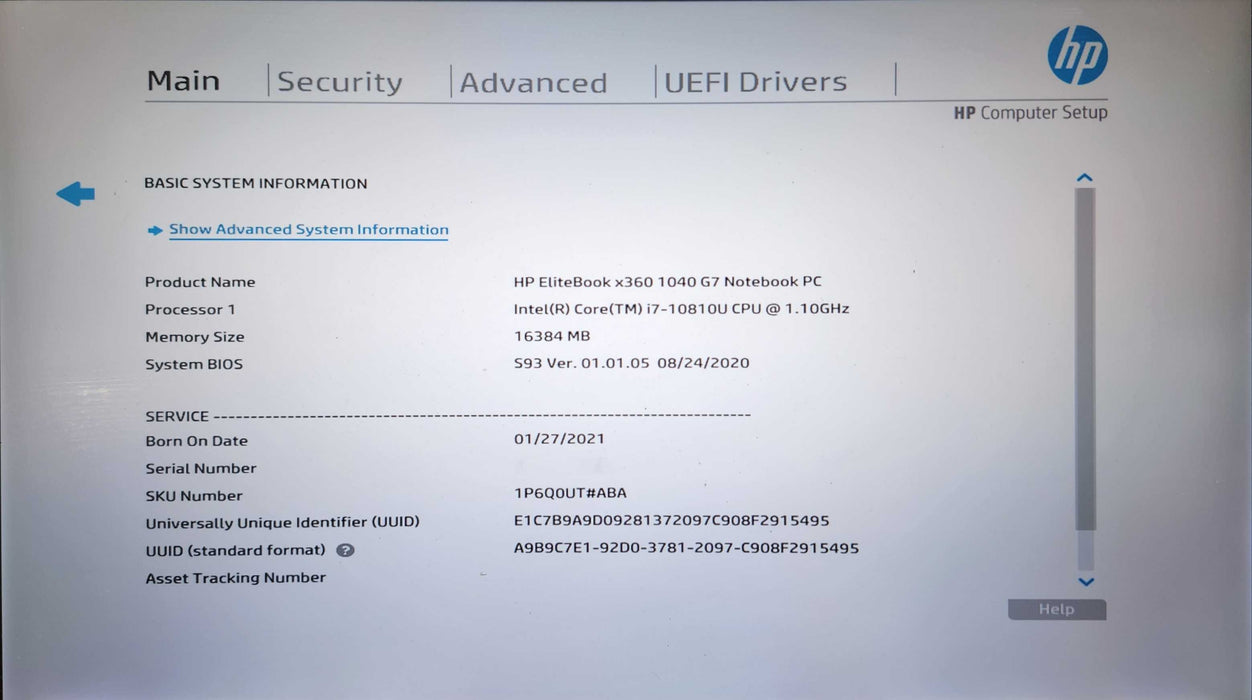 HP EliteBook x360 1040 G7, i7-10810U 1.10GHz, 16GB DDR4, 256 NVMe, READ  Lap200