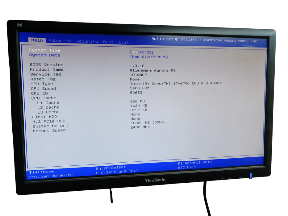 Alienware Aurora R5 Intel i7-6700 @3.4Ghz 16GB DDR4 GeForce GTX 1060 READ