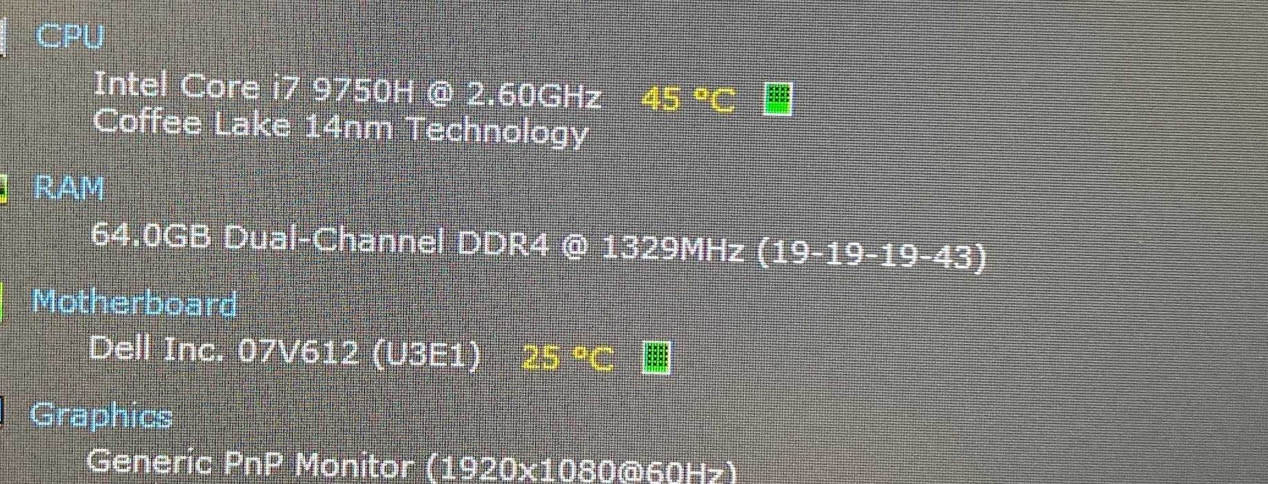 Dell Precision 7740 i7-9750H RTX 4000 8GB GPU 64GB RAM 512GB SSD  Lap200