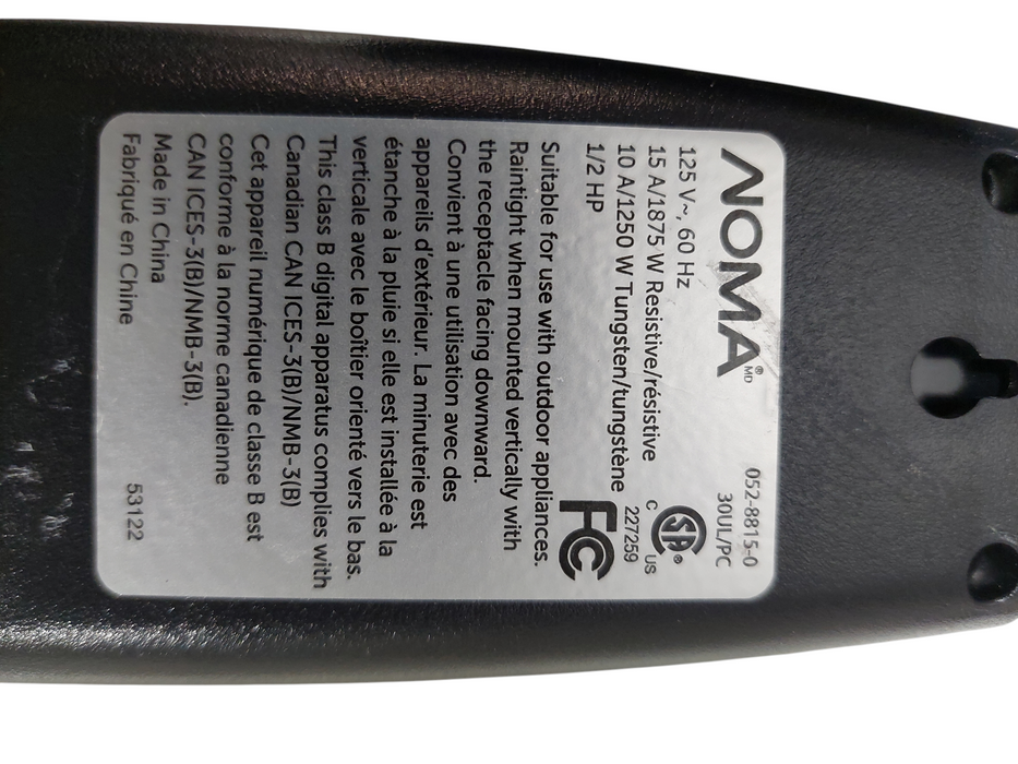 2 - 8 Hour NOMA Lights Programming Timer Power Plug  =