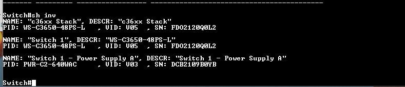 Cisco WS-C3650-48PS-S 48-Port Gigabit PoE Switch w/ 1x 640WAC  Q$