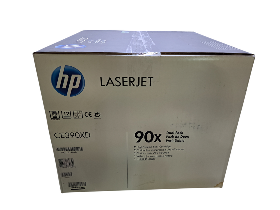 Genuine HP 90X Black CE390XD Dual Pack High Volume Print Toner Cartridge )
