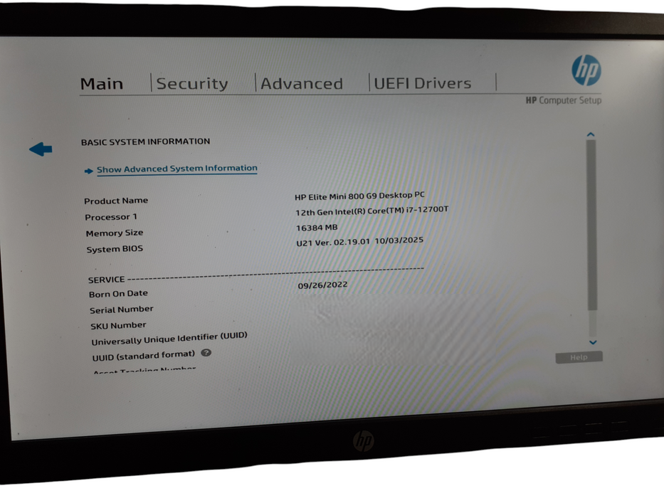 HP Elite Mini 800 G9 i7-12700T | 16GB DDR5 | 256GB NVMe