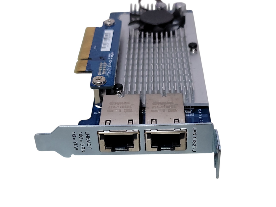 QNAP LAN-10G2T-U Dual Port 10GBASE-T RJ-45 Network Card, LP Bracket _
