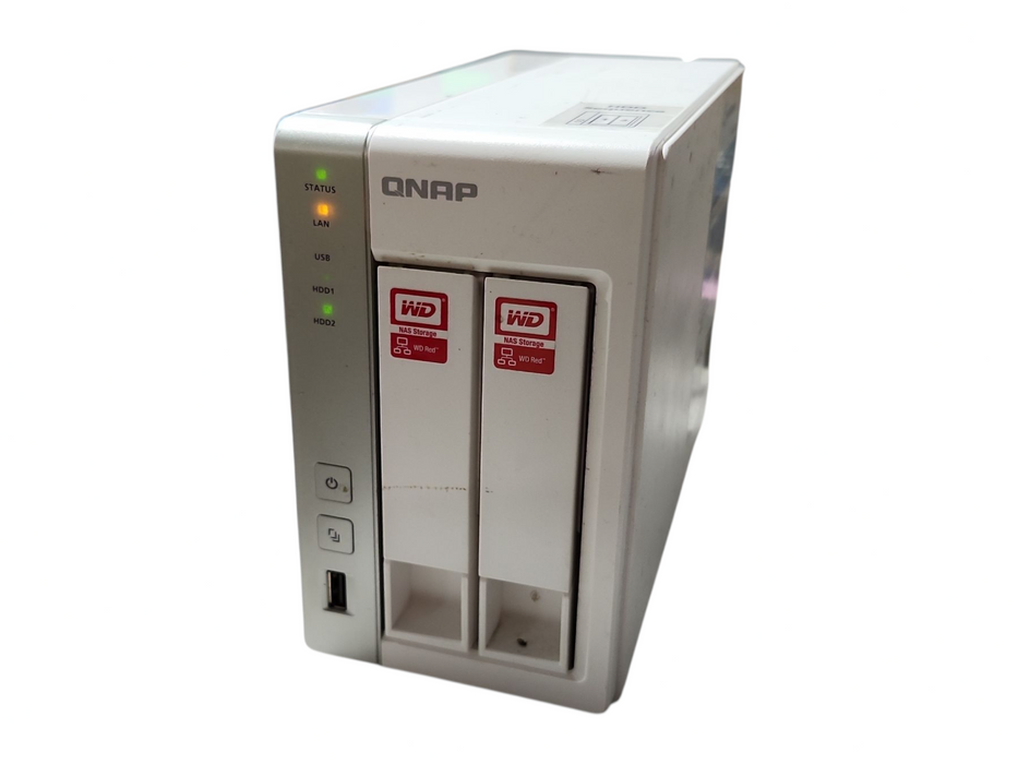 QNAP TS-220 2 Bay NAS w/ 2x 2TB HDDs, No AC Adapter