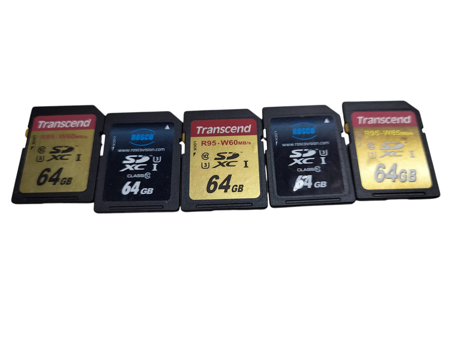 Lot 5x SD Memory Card 64GB | Assorted Brands Q&